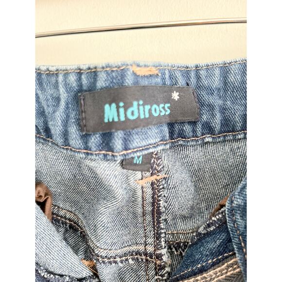 Midiross | Wide Leg Distressed Jeans | Sz M - Picture 6 of 8